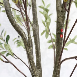 Realistico arredamento interno albero di olivo artificiale con rami <span class=keywords><strong>marroni</strong></span> rimovibili Olive nere supporto in ferro nero in vera seta <span class=keywords><strong>foglie</strong></span> - Product Image 3