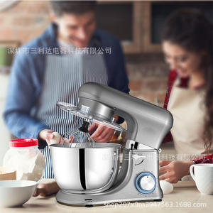 Robot pâtissier argenté 4,5 L à tête inclinable, robot culinaire électrique multifonctionnel pour la pâtisserie à domicile avec fouet inclus - Product Image 2