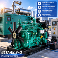 Groupe électrogène diesel SCDC CUM 185-226 kW 6LTAA8.9-G 4 temps 8,9 L à démarrage électrique pour la production d'énergie stationnaire