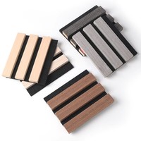 Panneaux acoustiques en bois modernes MDF ignifuges et insonorisants pour hôtel, villa, panneau de plafond encastré