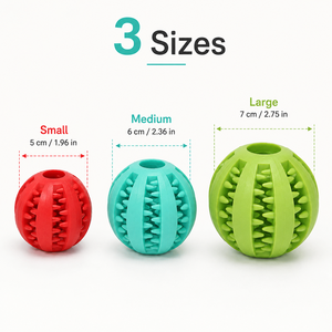 Jouet interactif pour chien en caoutchouc naturel, résistant aux morsures, balle à mâcher en forme de pastèque, jouet durable pour chiot, distributeur lent de friandises, pour le jeu et la santé dentaire - Product Image 4