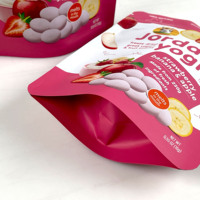 Sacs imprimés personnalisés de fraises séchées sac à fermeture éclair refermable sac d'emballage alimentaire étanche à l'humidité de fruits snack
