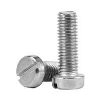 Vis à tête fraisée fendue en acier inoxydable SS304, métriques, boulons cylindriques M1.6 M2 M3 M4 M5 M6 M8 M10