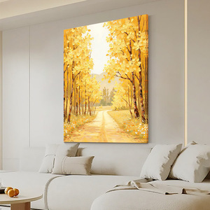 Pintura al Óleo Pintada a Mano, Bendiciones Doradas, Arte Abstracto con Textura 3D para Sala de Estar, Entrada y Comedor - Product Image 4