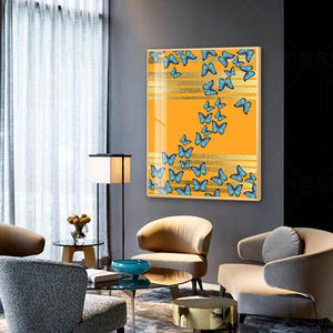 Peinture de décoration de salon de luxe Simple, atmosphère américaine abstraite, chambre modèle d'hôtel, peinture suspendue - Product Image 3