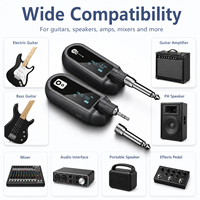Système audio sans fil, émetteur-récepteur sans fil UHF à faible latence spécifique pour guitare/instrument, audio 6,35/3,5 mm