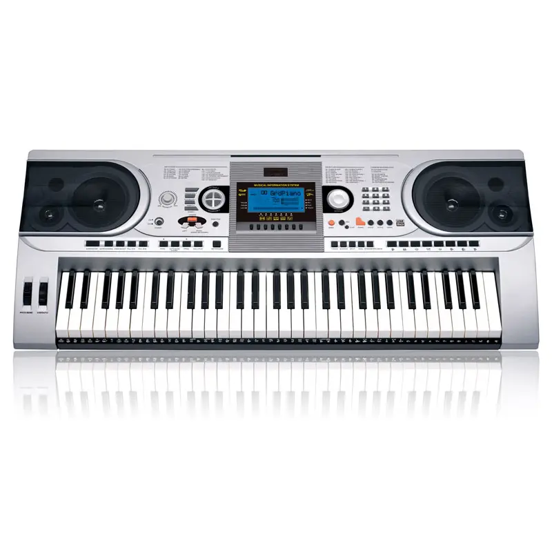 HUASHENG LCD Display 61 Keys Electric Organ Simulation Keyboard 32 Maximum Polyphony Touch Functional Electric Style Piano