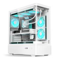 Unique Full-tower Black White CPU Gaming Computer Cases & Towers Wholesales Atx Gaming Pc case with Screen Lcd Display
