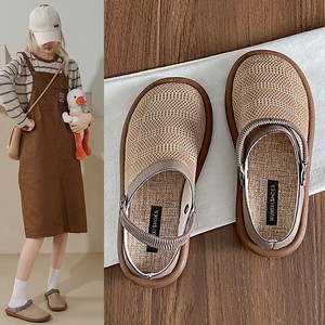 Sandalias de Lino de Verano para Mujer - Zapatos con Suela Blanda, Punta Cubierta, Mules Transpirables de Malla Exterior, Modelo Ho916 - Product Image 2