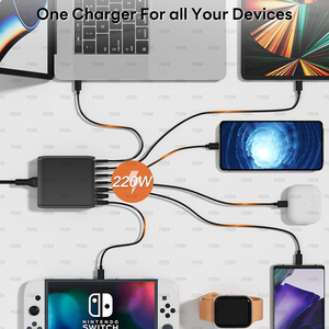 <span class=keywords><strong>Cargador</strong></span> USB C OEM de 220W, <span class=keywords><strong>cargador</strong></span> GaN, estación de carga rápida USB C, 7 puertos, <span class=keywords><strong>cargador</strong></span> de portátil de 65W para MacBook Pro/<span class=keywords><strong>Air</strong></span>/<span class=keywords><strong>iPad</strong></span> Pro/iPhone 15 - Product Image 5