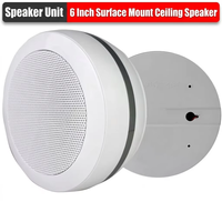 Haut-parleur de plafond à montage en surface de 6,5 pouces, système PA 70V 100V, audio commercial, haut-parleur étanche pour bureau, maison, école