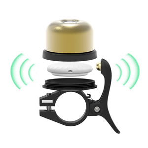 グローバルロケーション アルミニウム合金製ミニバイク ゴールドベル自転車用 エアタグGPSトラッカー（紛失防止タグ付き） - Product Image 1