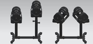 Popolare Attrezzatura da Palestra: Rastrelliera in Acciaio per Manubri Regolabili da 2kg a 41kg - Product Image 6