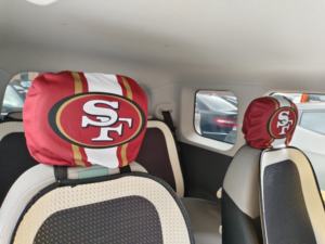 <span class=keywords><strong>San</strong></span> <span class=keywords><strong>Francisco</strong></span> 49ers 2025 diskon besar sarung bantal mobil kustom kualitas tinggi perkumpulan Wanita sarung bantal mobil penutup sandaran kepala kursi mobil - Product Image 3
