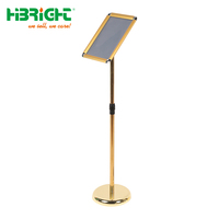 Support publicitaire de table réglable A3/A4 blanc haute luminosité, porte-affiches en plastique, option logo personnalisé, pratique