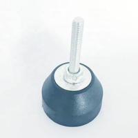 Pied de meuble robuste antichoc en caoutchouc et métal, diamètre 40 mm, M8x60, pied de nivellement fixe pour armoires, design industriel