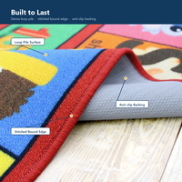 Tapis de jeu pour enfants avec motif éducatif A-Z pour l'heure du cercle, puzzle de siège, lavable, moderne, à poils coupés carrés, tapis de sol pour enfants