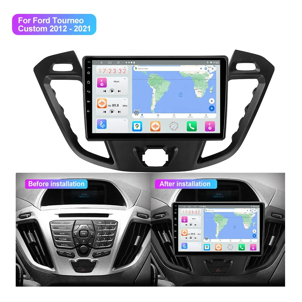 Jmance 9 pouces pour Ford Tourneo personnalisé 2012 - 2021 cadre 4G système de navigation automobile Guangdong 2Din Carplay lecteur Dvd de voiture