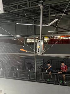 พัดลมเพดานอุตสาหกรรมเชิงพาณิชย์ HVLS ยี่ห้อ RTFANS พร้อมโลโก้ OEM มอเตอร์ AC ใบพัดอลูมิเนียม ขนาดใหญ่ ให้แรงลมสูง มอบประสิทธิภาพทรงพลัง - Product Image 6
