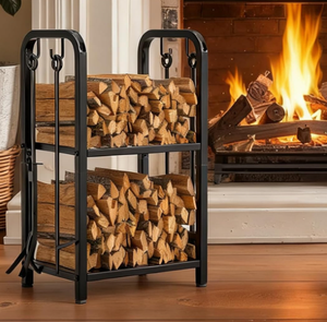 Pinza per Legna a Tre Punte in Ferro, Stile Transizionale Ispirato al Bauhaus, di Qualità Professionale per Interior Designer, Robusta con Schermo da 32 Pollici - Product Image 6