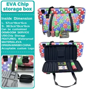 Kit de entretenimento com zíper portátil saco de chip personalizado EVA case eva chip bag