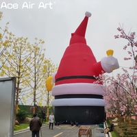 Modèle de Père Noël gonflable géant et mignon de 6 m de haut, en forme de gnome, pour la décoration de la cour/du magasin/du centre commercial à Noël