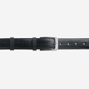 Cinturón de Cuero Vacuno Negro Formal con Hebilla de Acero, Diseño Sólido y Duradero, Precio Directo de Fábrica - Product Image 2