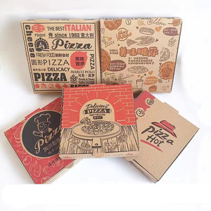 Boîte d'expédition en carton ondulé personnalisée, boîtes en papier kraft de luxe, logo personnalisé pour l'emballage de boîtes à pizza - Product Image 3