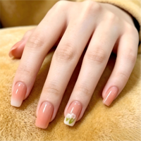 Vente en gros de faux ongles personnalisés à étiquette privée, lot de 24 pièces, design floral, rose nude ombré, carrés, réutilisables
