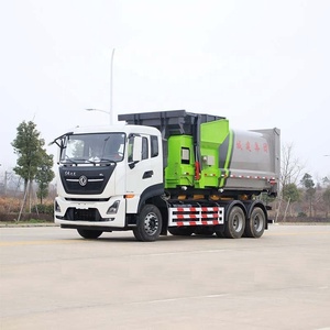 รถบรรทุกเก็บขยะแบบตะขอเกี่ยว OEM Dongfeng พร้อมตู้คอนเทนเนอร์บีบอัดแบบถอดได้สำหรับการเก็บและขนย้ายขยะมูลฝอย - Product Image 2
