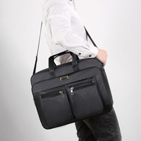 Sac à bandoulière portable noir 15,6 pouces pour ordinateur portable, idéal pour hommes et femmes, pour le bureau, étanche et durable