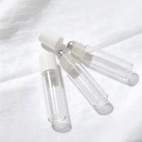 Flacon à bille de distribution en stock, flacon vide, échantillon de parfum 2 ml, flacon d'huile essentielle transparent 3 ml