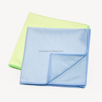 Éponge de nettoyage rapide pour vitres et miroirs, chiffons de nettoyage en microfibre, non pelucheux, sans bords, à poils longs et courts, en tissu éponge noir