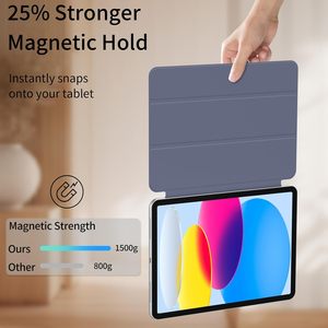 Funda de Cuero PU Ligera con Fijación Magnética y Soporte Tríptico Bidireccional para iPad 11 A16/10.ª Generación con Función de Activación/Suspensión Automática - Product Image 3