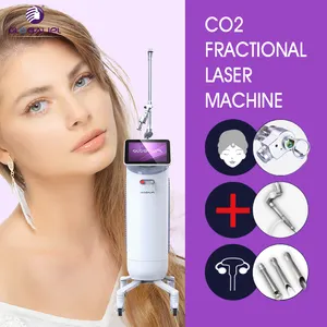 Laser Co2 fraksional profesional 10600nm Skin Resurfacing Co2 mesin Laser Rf Untuk penghilang tanda kerutan bekas luka