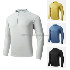 เสื้อกีฬาแขนยาวคอวีแบบซิปครึ่งตัว สำหรับฤดูใบไม้ร่วงและฤดูหนาว  ลายพิมพ์ แห้งเร็ว เหมาะสำหรับวิ่ง ออกกำลังกาย และสวมใส่ลำลอง  แบบยูนิเซ็กส์ - Product Image 4