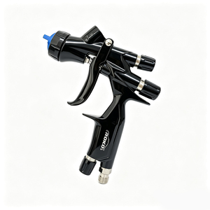 Hochwertige <span class=keywords><strong>MP</strong></span> 1,4mm Schwarze Autolackierpistole für Fahrzeuglackierung mit Hoher Zerstäubung, Schwerkraft-Lackierpistole mit 600ml Schwarzem Becher - Product Image 1