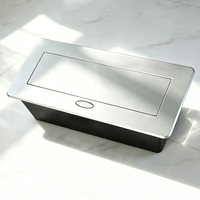Enchufe de Mesa para Conferencias de Alta Gama, Enchufe Empotrado Multiusos de Tres Orificios con 5 Tomas de Corriente, Negro, EU/UK/US