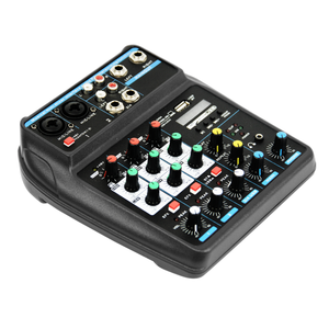 Réponse en fréquence de 40 Hz à 15 kHz avec suppression du bruit, prend en charge 6 appareils, <span class=keywords><strong>mini</strong></span> console de mixage audio <span class=keywords><strong>DJ</strong></span> 4 canaux pour ordinateur domestique - Product Image 4