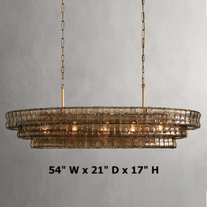 Luxury Oval Glass <strong>Chandelier</strong> for Home Decor Dining and Bedroom E12 Base Oval Hanging Lamp for Living Room - Product Image 3