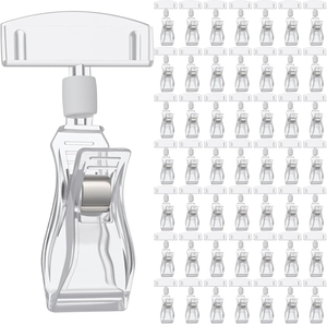 Tel Raf Ekranı Fiyat Etiketi ve Promosyon Tabelası Tutucu için Döner T-Slot POP Klipsi - Product Image 1