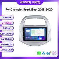 Monitor para Auto MEKEDE con Android, 8 Núcleos, 8+128G, Control por Voz, 4G LTE, IPS, DSP para Chevrolet Spark Beat 2018-2020, con Car-Play, BT, WIFI y Radio