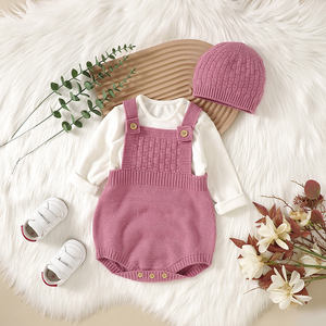 Mimixiong Maßgefertigter OEM/ODM Weicher Gestrickter Strampler & Mütze 2-teilig |   Großhandel Neugeborenen-Outfit, Unisex Babykleidung für Babyparty - Product Image 2