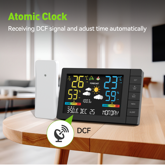 BALDR Color Display Wireless Weather Station with Indoor Outdoor Thermo-Hygrometer & Forecast