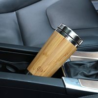 Bouteille isotherme en bambou naturel, anti-fuite, sans BPA, écologique, pour café, thé, infuseur à thé, maintien au chaud pendant 24 à 36 heures