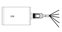 Sensor de Distancia Láser Industrial DTOF Serie SDB de Aluminio, 50m-1500m, Alta Precisión, 10mm, Interfaz RS485