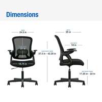 AJUNION-Mobilier de bureau moderne, chaise confortable en maille d'ordinateur, certifié BIFMA, chaise pivotante et réglable pour le personnel