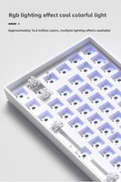 Kit DIY Zornher ZH100 de 100 Teclas con Interruptores Intercambiables en Caliente y Teclas con Junta Integrada, Kit Trimodal con Absorción de Sonido