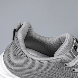 Chaussures de course en maille grises pour hommes, légères, respirantes, baskets décontractées, chaussures de course en maille pour hommes, baskets de course ultra-douces en tricot - Product Image 6