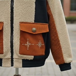 Chaqueta de Algodón con Logotipo de Marca Personalizado de Alta Calidad OEM, Chaqueta Sherpa Bordada para Invierno, Estilo Casual para Hombre, Abrigo de Invierno - Product Image 3
